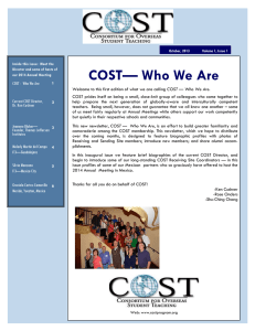 COST³ Who We Are