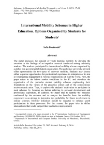 Advances in Management &amp; Applied Economics, vol. 6, no. 3,... ISSN: 1792-7544 (print version), 1792-7552(online)