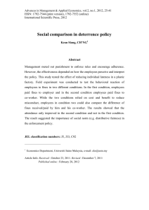 Social comparison in deterrence policy Abstract