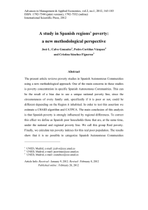 A study in Spanish regions’ poverty: a new methodological perspective Abstract