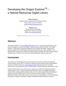 Developing the Oregon Explorer -- a Natural Resources Digital Library TM