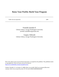 Raise Your Profile: Build Your Program Nutefall, Jennifer E. Gaspar, Deborah