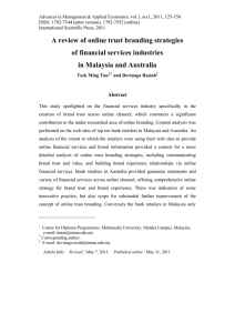 A review of online trust branding strategies of financial services industries