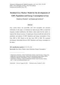Residual Grey Markov Model GDP, Population and Energy Consumption in Iran  Abstract