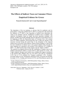 The Effects of Indirect Taxes on Consumer Prices: Abstract