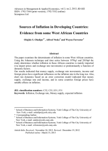 Sources of Inflation in Developing Countries: Abstract