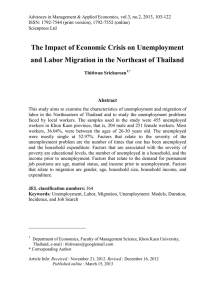 The Impact of Economic Crisis on Unemployment Abstract