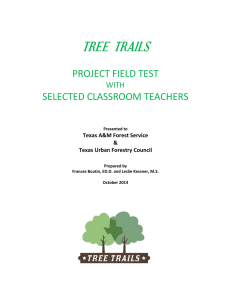 TREE TRAILS    PROJECT FIELD TEST 