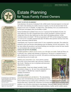 Estate Planning for Texas Family Forest Owners