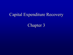 Capital Expenditure Recovery Chapter 3