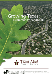 Growing Texas: a community handbook Community planning that preserves the natural