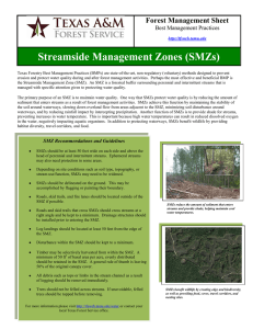 Streamside Management Zones (SMZs) Forest Management Sheet