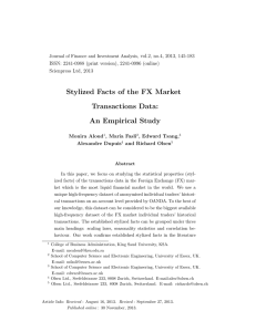 Stylized Facts of the FX Market Transactions Data: An Empirical Study