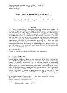 Perspectives of Turkish Banks on Basel II Abstract