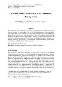 Risk and Income Diversification in the Vietnamese Banking System Abstract