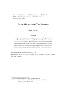 Stock Markets and Tax Revenue
