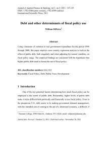 Debt and other determinants of fiscal policy use Abstract