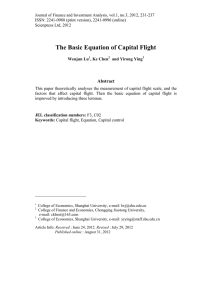 The Basic Equation of Capital Flight Abstract