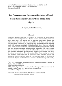 Journal of Finance and Investment Analysis, vol. 1, no. 4,... ISSN: 2241-0998 (print version), 2241-0996(online)