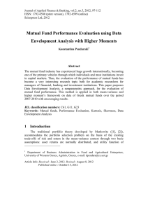 Mutual Fund Performance Evaluation using Data Envelopment Analysis with Higher Moments Abstract