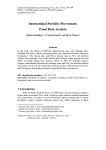 International Portfolio Movements: Panel Data Analysis Abstract