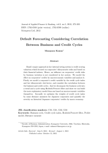 Default Forecasting Considering Correlation Between Business and Credit Cycles