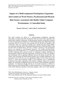 International Journal Of Occupational Health and Public Health Nursing, vol.1,... ISSN: 2053-2369 (print version), 2053-2377 (online)