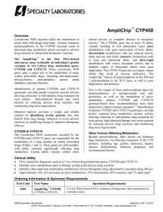 AmpliChip CYP450 Overview