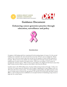 Guidance Document Enhancing cancer genomics practice through education, surveillance and policy