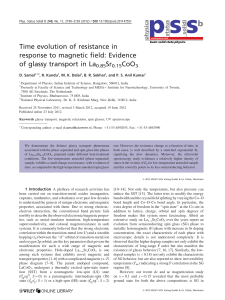 Time evolution of resistance in response to magnetic field: Evidence Sr