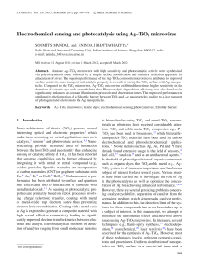 Electrochemical sensing and photocatalysis using Ag–TiO microwires 2