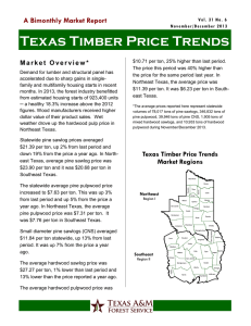 Texas Timber Price Trends A Bimonthly Market Report