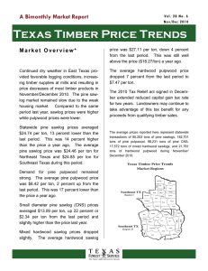 Texas Timber Price Trends A Bimonthly Market Report