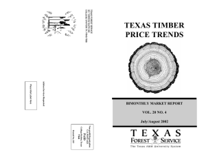 TEXAS TIMBER PRICE TRENDS BIMONTHLY MARKET REPORT VOL. 20 NO. 4
