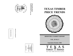 TEXAS TIMBER PRICE TRENDS BIMONTHLY MARKET REPORT VOL. 20 NO. 5
