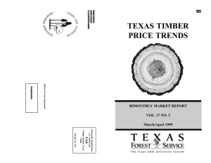 TEXAS TIMBER PRICE TRENDS BIMONTHLY MARKET REPORT VOL. 17 NO. 2