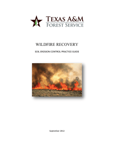 WILDFIRE RECOVERY  SOIL EROSION CONTROL PRACTICE GUIDE September 2012