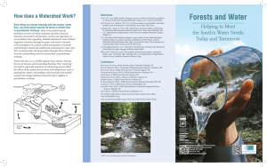 Forests and Water How does a Watershed Work? References