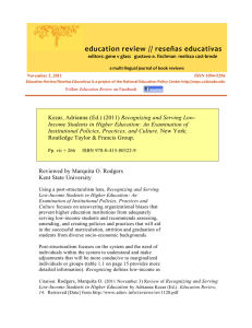 education review // reseñas educativas