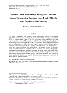 Advances in Management &amp; Applied Economics, vol. 5, no.1, 2015,... ISSN: 1792-7544 (print version), 1792-7552(online)