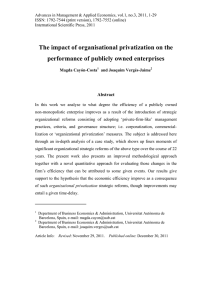 The impact of organisational privatization on the Abstract