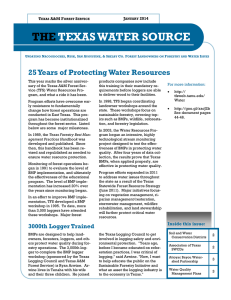 THE TEXAS WATER SOURCE 25 Years of Protecting Water Resources