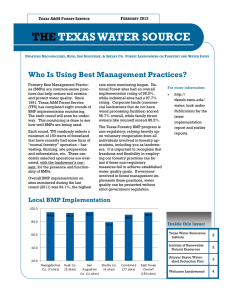 THE TEXAS WATER SOURCE Who Is Using Best Management Practices?