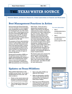 THE TEXAS WATER SOURCE Best Management Practices in Action