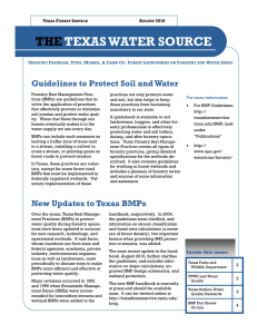 THE TEXAS WATER SOURCE Guidelines to Protect Soil and Water
