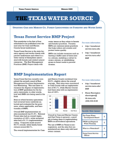 THE TEXAS WATER SOURCE Texas Forest Service BMP Project U