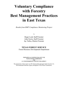 Voluntary Compliance with Forestry Best Management Practices in East Texas