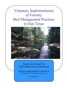 Voluntary Implementation of Forestry Best Management Practices in East Texas
