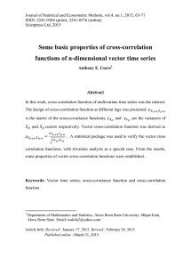 Some basic properties of cross-correlation functions of n-dimensional vector time series Abstract