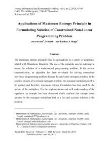 Applications of Maximum Entropy Principle in Formulating Solution of Constrained Non-Linear